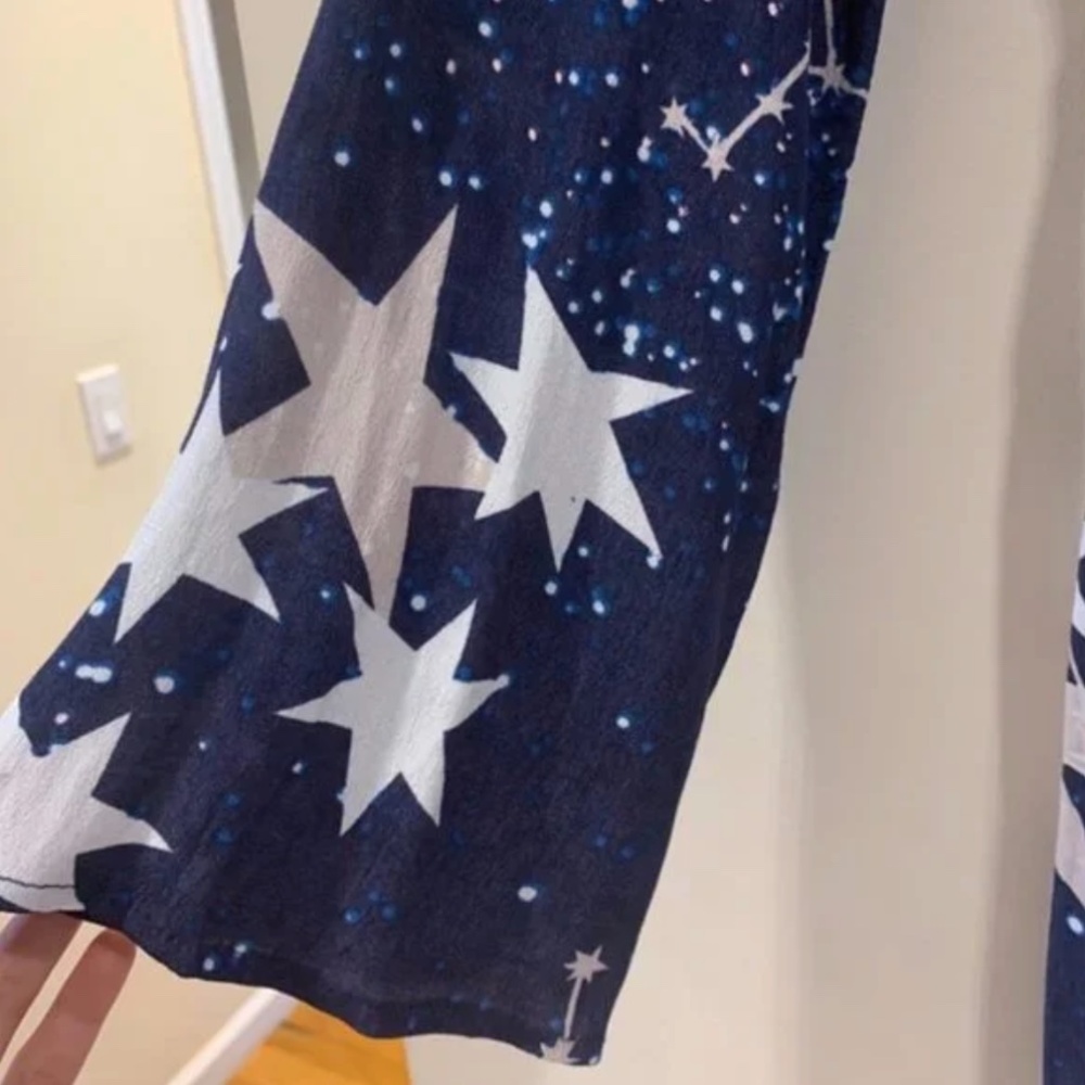Blue Star Urban Outfitters Little White Lies Bell Sleeve Dress [Extra Small] - Picture 4 of 4